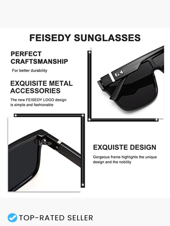 Oversized Square Flat Top Mirrored Sunglasses UV400 Protection Unisex Trendy main image 4